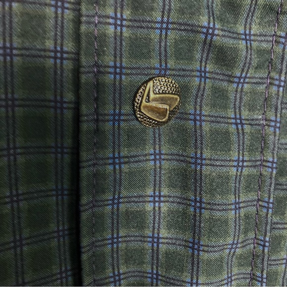 90s Vtg Forrester’s Windbreaker XL Gore-Tex glen plaid made in Oregon blue green - Picture 11 of 16